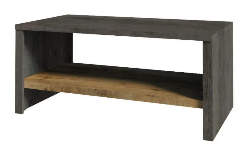 Beistelltisch Couchtisch Farbe: Eiche Dunkelbraun 53x120x60 cm Abbildung