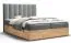 Elegantes Boxspringbett mit Stauraum Pilio 04, Farbe: Grau / Eiche Golden Craft - Liegefläche: 140 x 200 cm (B x L)