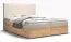 Elegantes Doppelbett mit Stauraum Pilio 71, Farbe: Beige / Eiche Golden Craft - Liegefläche: 180 x 200 cm (B x L)