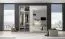 Schwebetürenschrank / Kleiderschrank Siumu 06, Farbe: Beige / Beige Hochglanz - 224 x 182 x 61 cm (H x B x T)
