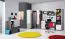 Jugendzimmer Schreibtisch Ohey 09, Farbe: Dunkelgrau / Hellgrau - Abmessungen: 84 x 130 x 55 cm (H x B x T)