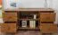 TV-Unterschrank Kiefer Vollholz massiv Eichefarben 002 - Abmessung 55 x 136 x 47 cm (H x B x T)