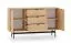 Kommode | Farbe: Eiche Mavelie | 2 Drehtüren | Soft-Close Funktion | 3 Vollauszug Schubladen | 4 Fächer | 150 x 40 x 85 cm | hochwertig Verarbeitet | Sideboard