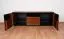 Kommode "Lopar" 10, Farbe: Nuss / Schwarz, teilmassiv - Abmessungen: 63 x 182 x 51 cm (H x B x T)