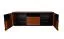 Kommode "Lopar" 10, Farbe: Nuss / Schwarz, teilmassiv - Abmessungen: 63 x 182 x 51 cm (H x B x T)