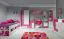 Kinderzimmer - Schrank "Felipe" 06, Rosa / Weiß - Abmessungen: 190 x 45 x 40 cm (H x B x T)