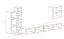 Wohnzimmerwand Holzdekor Volleberg 84, Farbe: Eiche Wotan - Abmessungen: 150 x 280 x 40 cm (H x B x T), mit Push-to-open Funktion
