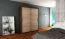 150 cm breiter Kleiderschrank mit 5 Fächern und 2 Türen | Farbe: Schwarz Abbildung