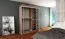 150 cm breiter Kleiderschrank mit 2 Türen | 5 Fächer | Farbe: Weiß Abbildung