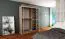 Schiebetürenschrank / Kleiderschrank Aizkorri 03A mit Spiegel, Farbe: Weiß matt - Abmessungen: 200 x 150 x 62 cm (H x B x T)