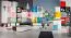 Jugendzimmer - Kommode Marincho 04, 2-teilig, Farbe: Weiß / Schwarz - Abmessungen: 89 x 107 x 95 cm (H x B x T)