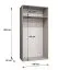 Kleiderschrank | 1 Fach | Farbe: Weiß | 1 Kleiderstange | Soft-Close-Funktion | 1 Meter breit | Griffe: Gold | ABS-Kanten | Maße: 100 x 52 x 202 cm