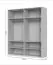 Schiebetürenschrank mit einer Spiegeltür Neiafu 89, Farbe: Kaschmir, Maße: 224 x 182 x 61 cm, zwei Kleiderstangen, sechs Einlegeböden, Soft-Close-Funktion