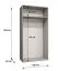Drehtürenschrank / Kleiderschrank mit einer Kleiderstange Eiger 119, Farbe: Kaschmir, ein Fach, 1 Meter breit, Soft-Close-Funktion, Griffe: Schwarz