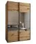 Kleiderschrank / Schiebetürenschrank | 11 Fächer | 2 Schiebetüren | 245,5 x 160 x 64 cm | 2 Kleiderstangen | Soft-Close | Spiegel | Farbe: Eiche Artisan