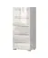 Kommode Siumu 17, Farbe: Beige / Beige Hochglanz - 135 x 60 x 45 cm (H x B x T)