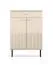 Garderobe Komplett - Set E Petkula, 6-teilig, mit modernen Lamellen Design, Farbe: Beige hell, Soft-Close Funktion, ABS-Kantenschutz