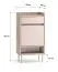 Kommode | Soft-Close-Funktion | Farbe: Eiche Cremona / Kaschmir | eine Schublade | Maße: 50 x 34 x 95 cm | Soft-Close-Funktion | 3 Fächer | Metallbeine
