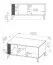 Couchtisch Lassila 07, Farbe: Eiche Artisan / Schwarz - Abmessungen: 47 x 100 x 60 cm (H x B x T)