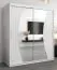 180 cm breiter Kleiderschrank mit 2 Türen | 10 Fächer | Farbe: Weiß Abbildung