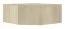 Schrankaufsatz für Eckkleiderschrank Edegem 04 | Farbe: Eiche Cremona | 1 Tür | 1 Fach | ABS-Kanten | 95 x 95 x 40 cm