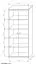 Schrank Mojokerto 23, Farbe: Walnuss / Schwarz - Abmessungen: 194 x 80 x 39 cm (H x B x T)