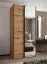 Kleiderschrank / Schiebetürenschrank | 2 Kleiderstangen | 245,5 x 110 x 64 cm | Spiegel | 6 Fächer | 2 Schiebetüren | Farbe: Eiche Artisan | Soft-Close
