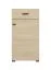 Kommode | 1 Schublade | Farbe: Eiche light Port | 1 Drehtür | ABS-Kanten | 3 Fächer | Maße: 51,5 x 35 x 98 cm | Griffe & Beine: Schwarz | für den Eingangsbereich