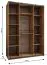Kleiderschrank / Schiebetürenschrank | ABS-Kantenschutz | 245,5 x 160 x 64 cm | 11 Fächer | 2 Schiebetüren | 2 Kleiderstangen | Farbe: Kaschmir | Soft-Close
