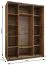 Kleiderschrank / Schiebetürenschrank | 245,5 x 160 x 64 cm | 11 Fächer | 2 Kleiderstangen | Farbe: Weiß | Spiegel | Soft-Close | 2 Schiebetüren