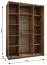 Kleiderschrank / Schiebetürenschrank | 245,5 x 160 x 64 cm | 11 Fächer | 2 Kleiderstangen | Farbe: Weiß | Spiegel | Soft-Close | 2 Schiebetüren