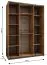 Kleiderschrank / Schiebetürenschrank | Soft-Close | Spiegel | Farbe: Weiß | 2 Kleiderstangen | 245,5 x 160 x 64 cm | 2 Schiebetüren | 11 Fächer