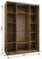 Kleiderschrank / Schiebetürenschrank | Soft-Close | Spiegel | Farbe: Weiß | 2 Kleiderstangen | 245,5 x 160 x 64 cm | 2 Schiebetüren | 11 Fächer