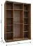 Kleiderschrank / Schiebetürenschrank | 2 Schiebetüren | 11 Fächer | 245,5 x 170 x 64 cm | Spiegel | Soft-Close | 2 Kleiderstangen | Farbe: Kaschmir