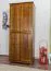 Kleiderschrank Kiefer Vollholz massiv Eichefarben 008 - Abmessung 190 x 80 x 60 cm (H x B x T)