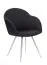 Moderner Stuhl Maridi 103 für Esszimmer, Schwarz, 88 x 61 x 56 cm, Stoffbezug und Kunstleder, originelles Design, stilvolle Rautensteppung an der Außenseite