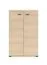 Kommode | Farbe: Eiche Lindberg | 2 Drehtüren | Soft-Close Funktion | 3 Fächer | 79 x 34 x 124 cm | für Büro und Homeoffice | abschließbare Türen