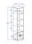 Kinderzimmer - Regal Fabian 06, Farbe: Eiche Hellbraun / Weiß / Blau - 190 x 40 x 40 cm (H x B x T)