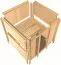 Massivholzsauna Viola 11, 40 mm Wandstärke - 236 x 184 x 206 cm (B x T x H)