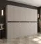 Drehtürenschrank / Kleiderschrank | Kaschmir | 12 Drehtüren | 9 Fächer | 3 Kleiderstangen | 240 x 52 x 203 cm | hochwertig Verarbeitet | Soft-Close Funktion