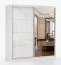 Kleiderschrank / Schiebetürenschrank | Sredna 04 | Sonoma Eiche / Weiß | mit Spiegel | 2 Türen | 7 Fächer | 3 Schubladen | 218 x 203 x 61 cm