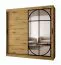 Kleiderschrank | Farbe: Eiche Artisan | Spiegeltür | Moderne Details | 200 x 62 x 200 cm | Schiebetürenschrank | 10 Fächer | 2 Kleiderstangen | hochwertig Verarbeitet