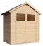 Gartenhaus / Gerätehaus 1,31 x 2,02 Meter (inkl. Dach) | aus Holz | aus vorgefertigten Elementen| unbehandelt | mit Satteldach Abbildung
