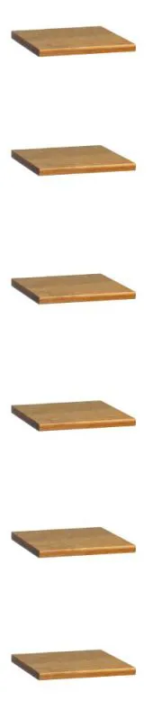 Einlegeboden-Set, 6-teilig, Olinda 04, Farbe: Natur – 186 x 34 x 34 (H x B x T)