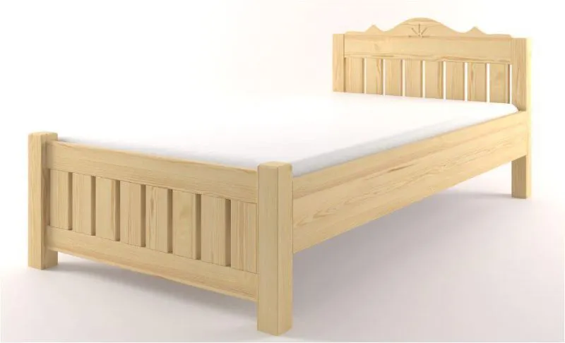 Holzbett Kiefer 90 x 200 cm Natur Abbildung
