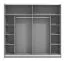 Schiebetürenschrank mit genügend Stauraum Kule 08, Farbe: Graphitgrau, Kleiderschrank, 10 Fächer, einfaches und modernes Design, Maße: 210 x 217 x 62,5 cm