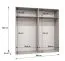 Kleiderschrank | Farbe: Weiß | 2 Fächer | Schlafzimmerschrank mit Spiegel | 2 Kleiderstangen | Griffe: Kaschmir | Soft-Close-Funktion | Maße: 200 x 52 x 202 cm | ABS-Kanten