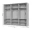 Glastüren-Kleiderschrank mit sechs Türen Neiafu 77, inkl. LED-Rahmen und Innenbeleuchtung, drei Kleiderstangen, Maße: 224 x 272 x 56 cm, Soft-Close-Funktion