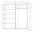 Schiebetürenschrank / Kleiderschrank Cikupa 52, Farbe: Nuss / Ulme - Abmessungen: 210 x 190 x 60 cm (H x B x T)