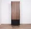 Schrank Mairenke 02, Farbe: Walnuss / Schwarz matt - Abmessungen: 191 x 59 x 55 cm (H x B x T)